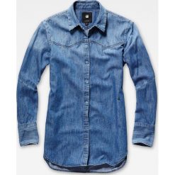 G-Star Raw - Koszula. Niebieskie koszule damskie marki G-Star Raw, z bawełny, casualowe, z klasycznym kołnierzykiem, z długim rękawem. Za 369.90 zł.