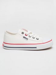Trampki dziecięce niskie białe JJ374400 101. Białe trampki i tenisówki damskie Big Star, bez wzorów, bez zapięcia. Za 79.99 zł.