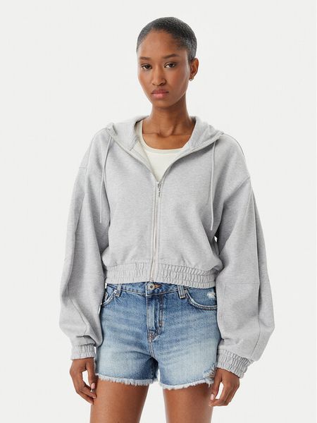 HUGO Bluza Dolpie 50563749 Szary Regular Fit. Szare bluzy damskie Hugo, xs, bez wzorów, z bawełny, bez kaptura. Za 466.99 zł.