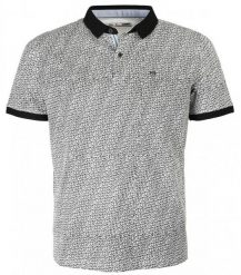 Koszulka POLO Biało-Czarna w Kotwice z Kołnierzykiem, Krótki Rękaw -PAKO JEANS. Białe koszulki polo męskie Pako Jeans, m, bez wzorów, z bawełny, casualowe, bez ramiączek. Za 119.00 zł.