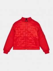 Tommy Hilfiger Kurtka bomber KG0KG07795 D Czerwony Boxy Fit. Czerwone kurtki i płaszcze dla dziewczynek Tommy Hilfiger, bez wzorów, z syntetyku, bez kaptura. Za 639.99 zł.