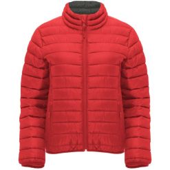 Womens/Ladies Finland Slim Padded Jacket. Czerwone kurtki sportowe damskie ROLY, bez wzorów, z puchu, bez kaptura, trekkingowe. Za 145.99 zł.