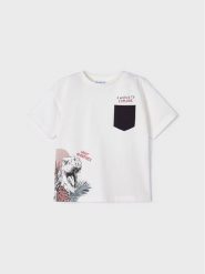 Mayoral T-Shirt 3005 Biały Regular Fit. Białe t-shirty dla chłopców Mayoral, bez wzorów, z bawełny, bez ramiączek. Za 79.99 zł.