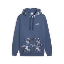 Męska bluza z kapturem Essentials Camo PUMA Dark Indigo Blue. Niebieskie bluzy męskie Puma, m, bez wzorów, z kapturem, do biegania. W wyprzedaży za 174.00 zł.