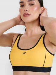 GÓRA OD BIKINI 4F DAMSKI STRÓJ KĄPIELOWY S F077. Żółte bikini damskie 4f, s, bez wzorów. Za 54.50 zł.
