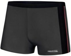 Bokserki pływackie męskie Aqua Speed Jason. Czarne kąpielówki męskie Aqua-Speed, m, bez wzorów, z dzianiny, do pływania. Za 65.00 zł.