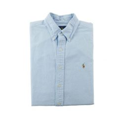 Second life - Klasyczne koszule męskie z kołnierzem na guziki - Stan dobry. Niebieskie koszule męskie Ralph Lauren, m, bez wzorów, klasyczne, bez kołnierzyka, bez ramiączek. Za 164.76 zł.