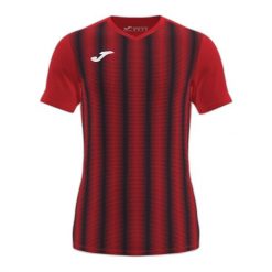 Koszulka do piłki nożnej męska Joma Boy Inter II z krótkim rękawem. Czarne koszulki sportowe męskie Joma, m, bez wzorów, bez kołnierzyka, bez ramiączek, do piłki nożnej. Za 155.50 zł.