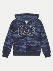 Gap Bluza 743966-02 Granatowy Regular Fit. Niebieskie bluzy dla chłopców GAP, bez wzorów, z bawełny, bez ramiączek, bez kaptura. Za 129.99 zł.