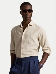 Polo Ralph Lauren Koszula 710B16700007 Beżowy jasny Regular Fit. Brązowe koszule męskie Polo Ralph Lauren, m, bez wzorów, z bawełny, bez kołnierzyka, bez ramiączek. Za 696.99 zł.