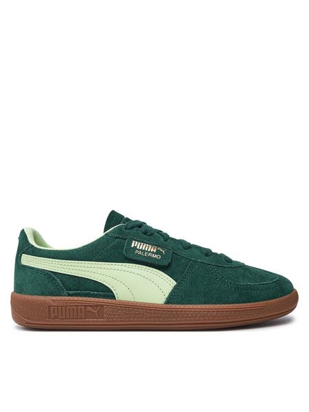 Puma Sneakersy Palermo Jr 397271 13 Zielony. Zielone buty sportowe dziewczęce Puma, bez wzorów, z materiału, bez zapięcia. Za 189.99 zł.