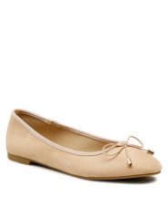 Jenny Fairy Baleriny LCS010822-01 Beżowy. Brązowe baleriny damskie Jenny Fairy, bez wzorów, z materiału, bez obcasa. Za 49.99 zł.
