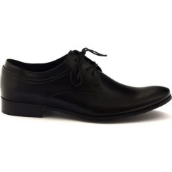 Czarne półbuty wizytowe Badura 7549. Czarne eleganckie półbuty Badura, ze skóry, wizytowe, bez zapięcia. W wyprzedaży za 279.00 zł.