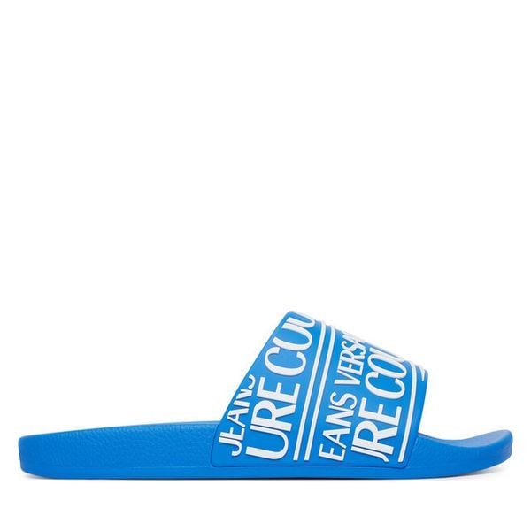 Klapki Versace Jeans Couture. Niebieskie klapki męskie Versace Jeans Couture, z jeansu. Za 182.99 zł.