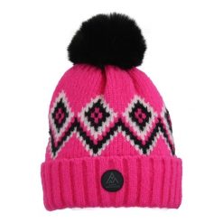 Czapka Peak Mountain Monceau. Czerwone czapki i kapelusze damskie Peak Mountain, na zimę, bez wzorów, sportowe. W wyprzedaży za 132.50 zł.