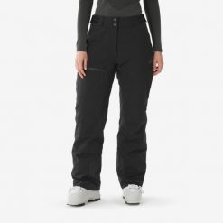 Spodnie narciarskie i snowboardowe damskie Quechua 500 AM. Czarne spodnie materiałowe damskie WED'ZE, na zimę, m, bez wzorów, z materiału, sportowe, narciarskie. Za 399.99 zł.