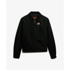 Kurtka damska Superdry Ranch. Czarne kurtki damskie Superdry., l, bez wzorów, prążkowane, bez kaptura. Za 467.30 zł.