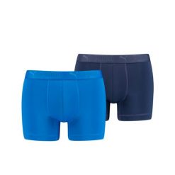Puma Sportowe bokserki z mikrofibry, 2 sztuki w kolorze niebieskim. Niebieskie bokserki męskie Puma, m, bez wzorów, z elastanu. Za 138.99 zł.