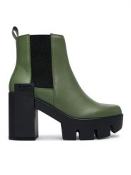United Nude Botki Grip Chelsea Mid V 1103390416 Khaki. Brązowe botki damskie United Nude, ze skóry, bez obcasa, na słupku, bez zapięcia. Za 1,649.00 zł.