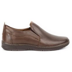 Olivier Buty męskie skórzane 727MP brązowe. Brązowe mokasyny męskie . Za 367.89 zł.