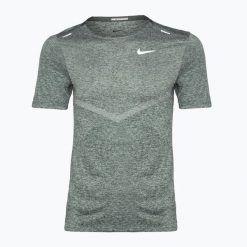 Koszulka do biegania męska Nike Dri-Fit Rise 365. Zielone koszulki sportowe męskie Nike, m, bez wzorów, bez kołnierzyka, bez ramiączek, do biegania, dri-fit (nike). Za 149.99 zł.