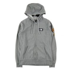 Second life - Kurtka z kapturem na zamek błyskawiczny dla kobiet - Jak nowy. Szare kurtki damskie The North Face, bez wzorów, z kapturem. Za 152.24 zł.