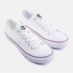 Białe trampki Lee Cooper LCW-20-31-031. Białe trampki męskie bez wzorów, klasyczne, bez zapięcia. Za 161.54 zł.