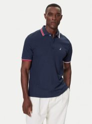 Nautica Polo Atabay N1S03424 Granatowy Regular Fit. Niebieskie koszulki polo męskie Nautica, l, bez wzorów, z syntetyku, bez ramiączek. Za 149.99 zł.