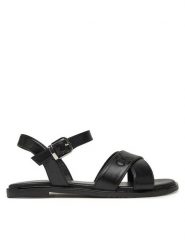 Calvin Klein Jeans Sandały V3A2-82041-1013 S Czarny. Czarne sandały dziewczęce Calvin Klein Jeans, z jeansu, bez zapięcia. Za 199.99 zł.