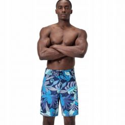 Spodenki Męskie Leaves Boardshorts. Niebieskie szorty męskie Speedo, m, bez wzorów, z materiału. Za 300.99 zł.