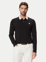 Guess Polo M6BP58 K6201 Czarny Slim Fit. Czarne koszulki polo męskie Guess, m, z aplikacjami, z bawełny, bez ramiączek. Za 292.99 zł.