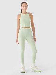4F Legginsy treningowe z wysokim stanem damskie - turkusowe M/L. Niebieskie legginsy damskie 4f, l, bez wzorów, z dzianiny. W wyprzedaży za 59.99 zł.