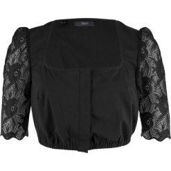 Bluzka ludowa z koronkowymi rękawami bonprix czarny. Bluzki damskie bonprix. Za 37.99 zł.