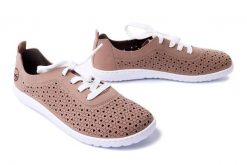 RIEKER 52803-60 beige, półbuty letnie damskie. Brązowe półbuty damskie Rieker, na lato, bez wzorów, bez obcasa, bez zapięcia. Za 195.93 zł.