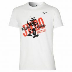 Koszulka Mizuno judo heritage. Białe koszulki sportowe męskie Mizuno, xs, bez wzorów, bez kołnierzyka, bez ramiączek. Za 148.50 zł.