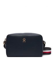 Tommy Hilfiger Torebka Th Joy Camera Bag Corp AW0AW19315 Granatowy. Niebieskie listonoszki damskie Tommy Hilfiger, bez wzorów, ze skóry, bez dodatków. Za 409.99 zł.