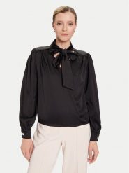 Rinascimento Koszula CFC0125148003 Czarny Regular Fit. Czarne bluzki damskie Rinascimento, xl, bez wzorów, z syntetyku, bez kołnierzyka, bez ramiączek. Za 339.99 zł.