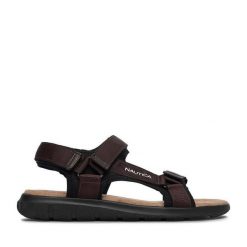 Sandały Nautica. Brązowe sandały męskie Nautica, bez zapięcia. Za 129.99 zł.