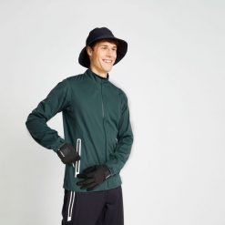 Kurtka do golfa męska RW500 przeciwdeszczowa. Zielone kurtki sportowe męskie INESIS, m, bez wzorów, z materiału, na golfa. W wyprzedaży za 249.99 zł.