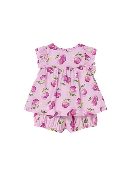 Mayoral Komplet top i spodenki 1238 Różowy Regular Fit. Czerwone spodenki dla dziewczynek Mayoral, bez wzorów. Za 169.99 zł.
