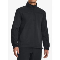 Bluza męska z zamkiem 1/2 Under Armour Tac Rival Job Fleece. Czarne bluzy męskie Under Armour, l, bez wzorów, bez kaptura, na fitness i siłownię. Za 219.99 zł.