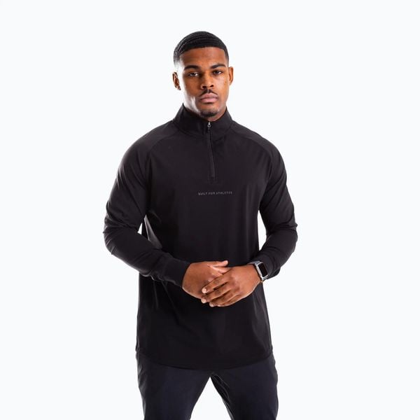 Bluza treningowa męska Built For Athletes 1/4 Zip Pullover. Czarne bluzy męskie BUILT FOR ATHLETES, m, bez wzorów, z elastanu, bez kaptura, na fitness i siłownię. Za 379.99 zł.