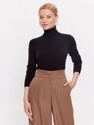 Liu Jo Golf WF3126 MA18F Czarny Regular Fit. Czarne swetry damskie Liu Jo, xs, bez wzorów, z wiskozy, bez kołnierzyka, bez ramiączek, bez kaptura. Za 599.99 zł.