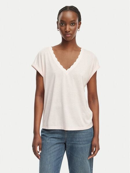 Morgan Bluzka 261-DIANA Różowy Regular Fit. Czerwone bluzki damskie Morgan, s, bez wzorów, z syntetyku, bez kołnierzyka, bez ramiączek. Za 139.99 zł.