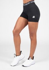 Szorty damskie Gorilla Wear Colby. Czarne szorty sportowe damskie GORILLA WEAR, l, bez wzorów, z elastanu, eleganckie, na fitness i siłownię. Za 196.20 zł.