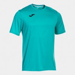 Koszulka do biegania męska Joma Combi. Niebieskie koszulki sportowe męskie Joma, m, bez wzorów, bez kołnierzyka, bez ramiączek, do biegania. Za 59.99 zł.