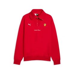 Bluza z zamkiem 1/2 Puma Ferrari Ferrari Little Shield. Czerwone bluzy męskie Puma, xl, bez wzorów, z polaru, bez kaptura. Za 427.00 zł.