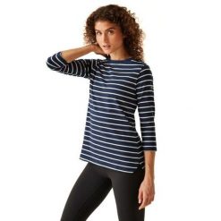 T-shirt damski z rękawami 3/4 Regatta Bayletta. Białe t-shirty damskie Regatta, m, bez wzorów, z bawełny, eleganckie, bez kołnierzyka. Za 63.45 zł.