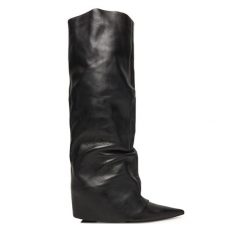 Kozaki Naked Wolfe. Czarne kozaki damskie Naked Wolfe, bez obcasa, na koturnie. Za 2,119.00 zł.
