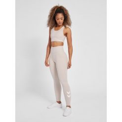 Damskie wysokie legginsy Hummel MT Grace. Zielone legginsy damskie Hummel, bez wzorów, z materiału, na fitness i siłownię. W wyprzedaży za 226.50 zł.